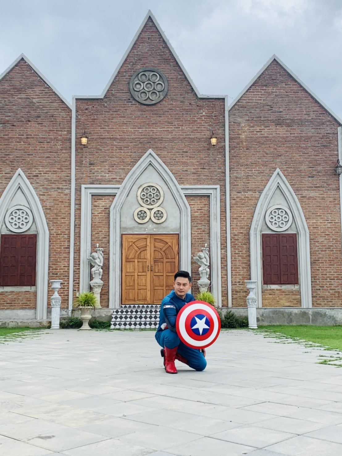 ชุดกัปตันอเมริกา แบบกล้าม2