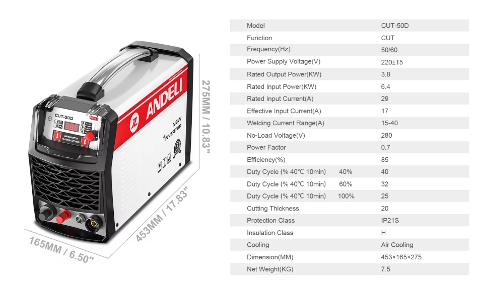 เครื่องตัดพลาสม่า CUT-50D ANDELI