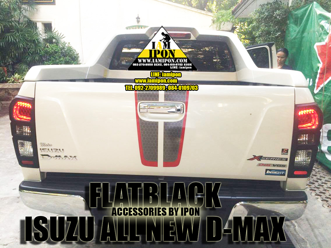 TRAIL LAMP COVER ALL NEW D-MAX 2012 UP FLATBLACK ครอบไฟท้ายดำด้านออนิวดีแมก 2012