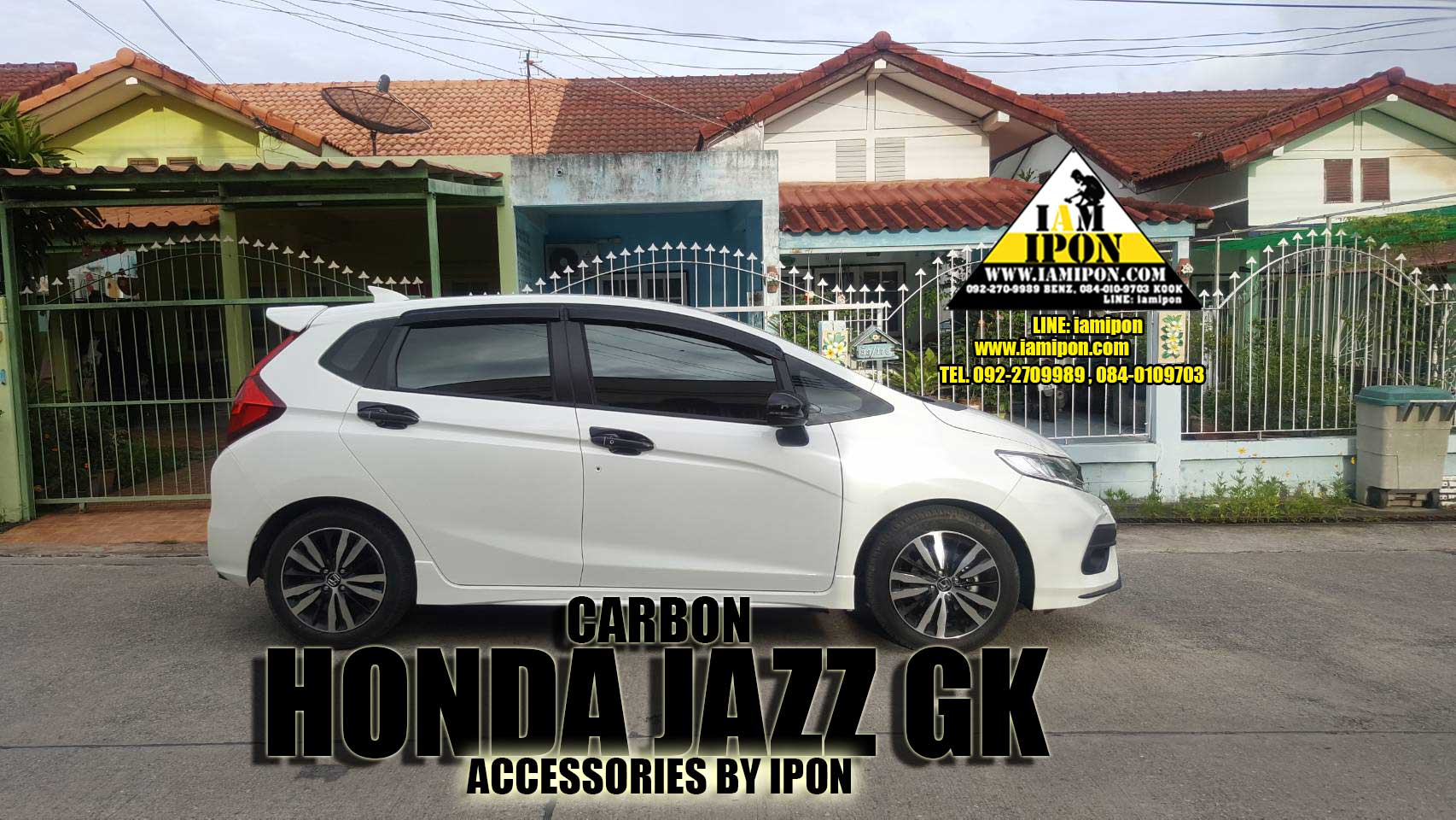 DOOR HANDLE JAZZ CABON GK 14 -15 ครอบมือจับเปิดประตูคาร์บอนแจ๊ส จีเค ปี14 - 15