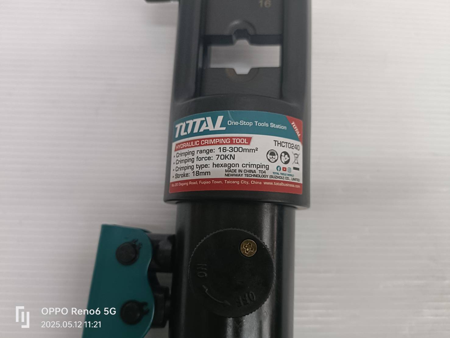 คีมย้ำหางปลาไฮดรอลิค 16-240mm² THCT0240 TOTAL