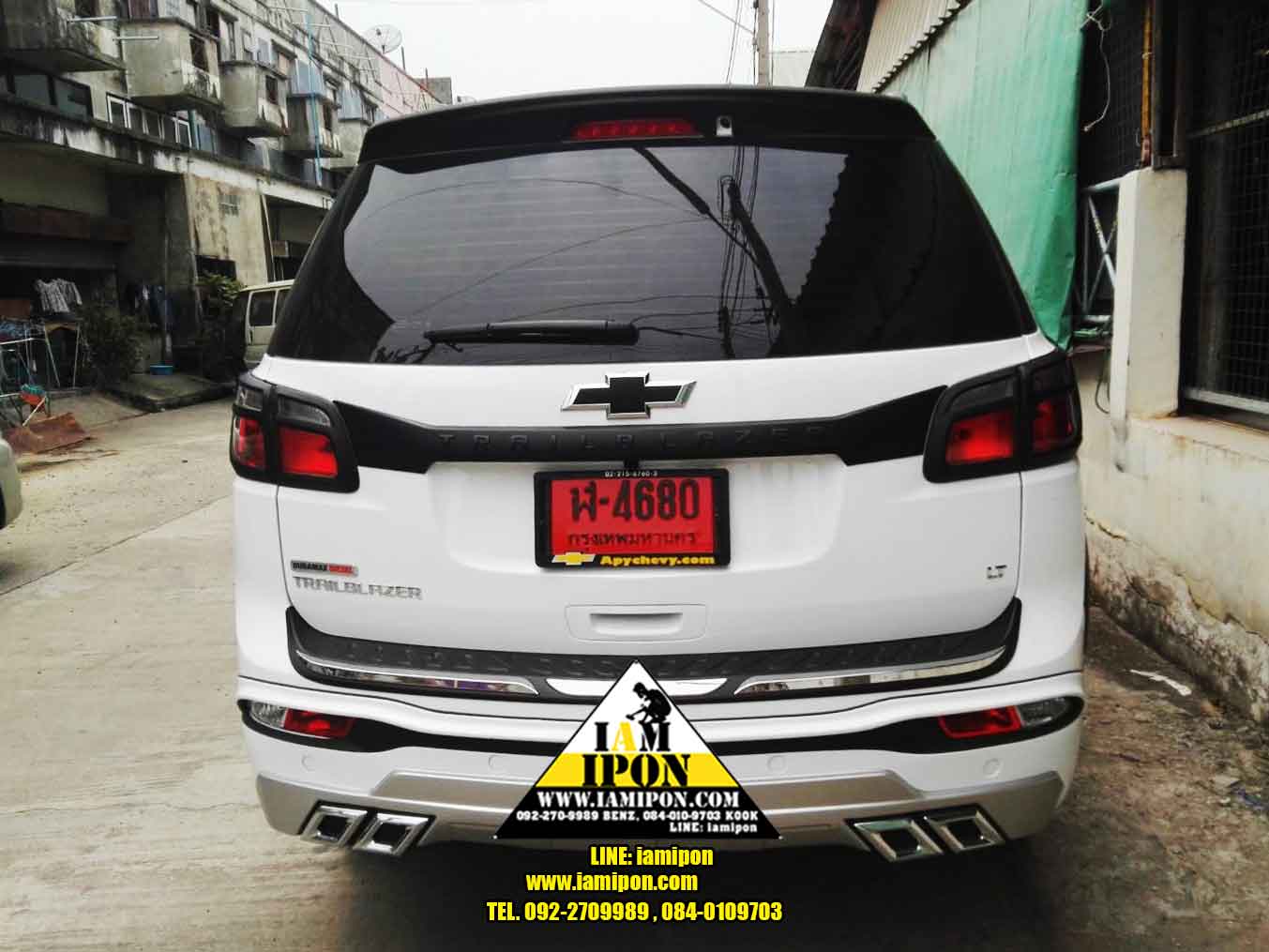 TAILLAMP COVER CHEVROLET TRAILBLAZER FLATBLACK ครอบไฟท้ายดำด้านเชฟโรเลตเทรลเบลเซอร์