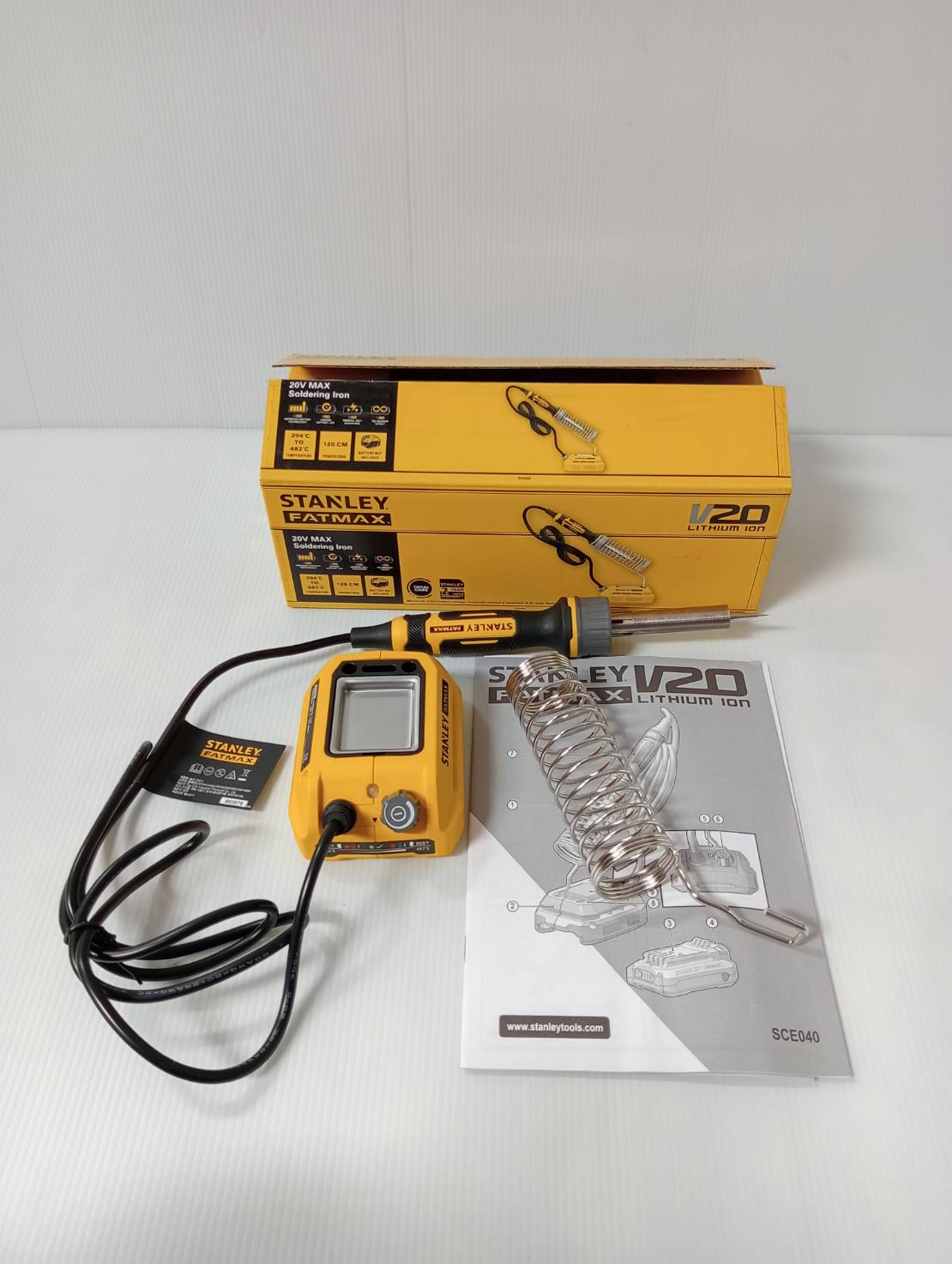 หัวแร้งบัดกรีไร้สาย20V เฉพาะตัวเครื่อง SCE040-KR STANLEY