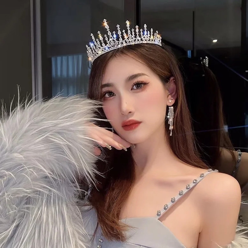 (พร้อมส่ง) เทียร่า 261 สีเงิน มงกุฎนางงาม มงกุฎประกวด เทียร่าเจ้าสาว งานสวย ปราณีต QCเพชรทุกเม็ด สินค้าพร้อมส่งจากไทย