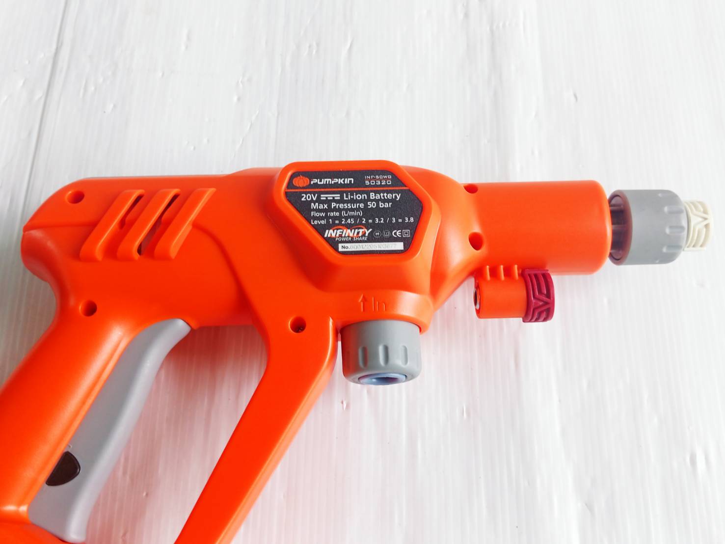 Combo ชุดดูดฝุ่น+เครื่องฉีดน้ำแรงดันสูง20V INF-HVCWG-422CK-X20 PUMPKIN 50393