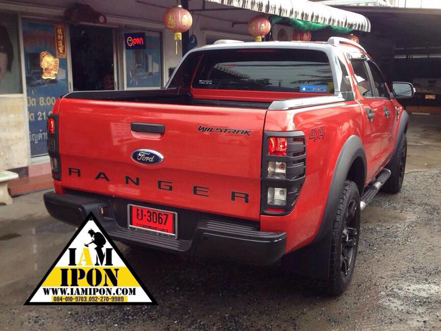 TRAIL LAMP COVER FORD RANGER T6- MC 2012-2015 FLATBLACK ครอบไฟท้ายดำด้านฟอร์ดเรนเจอร์ T6-MC 2012-2015