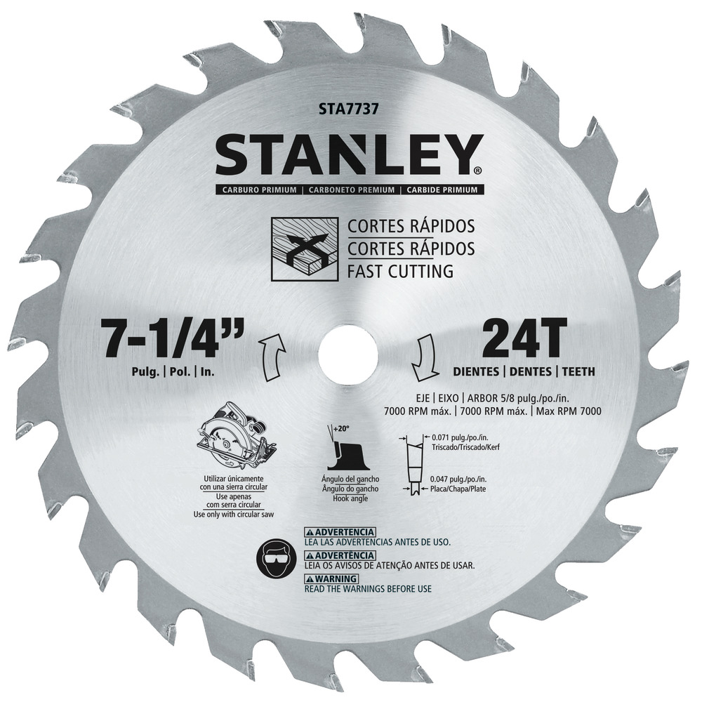 ใบเลื่อยวงเดือน7" STA7737-AE STANLEY