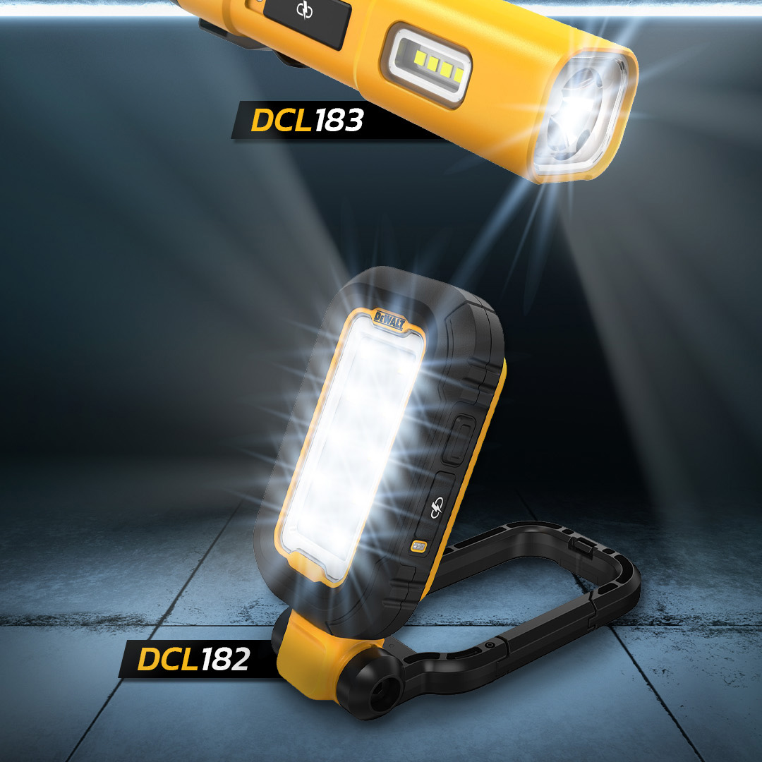 ไฟ LED ส่องทำงานแบบพกพา มีแม่เหล็กในตัว DCL182 DEWALT