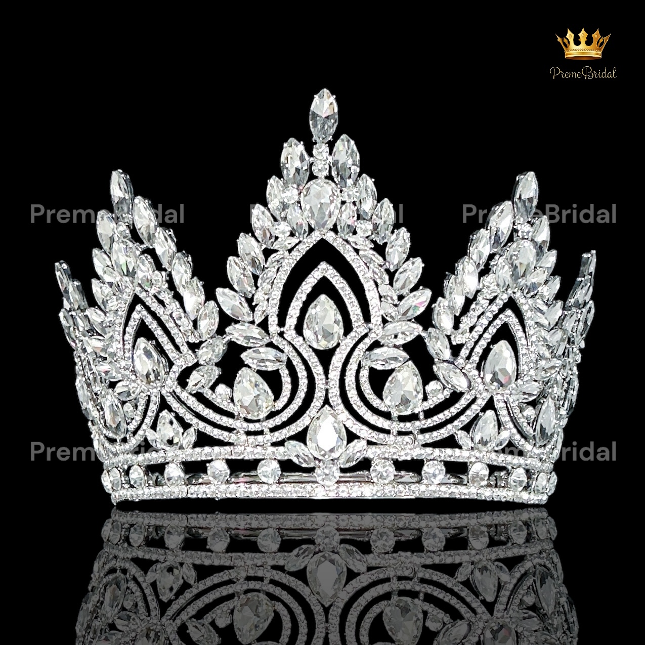 (พร้อมส่งจากไทย) มงกุฏ 129 ขนาดใหญ่ไซส์นางงาม งานสวย รุ่นฐานกลม ส่งด่วน ส่งจาก จ.อุบลราชธานี