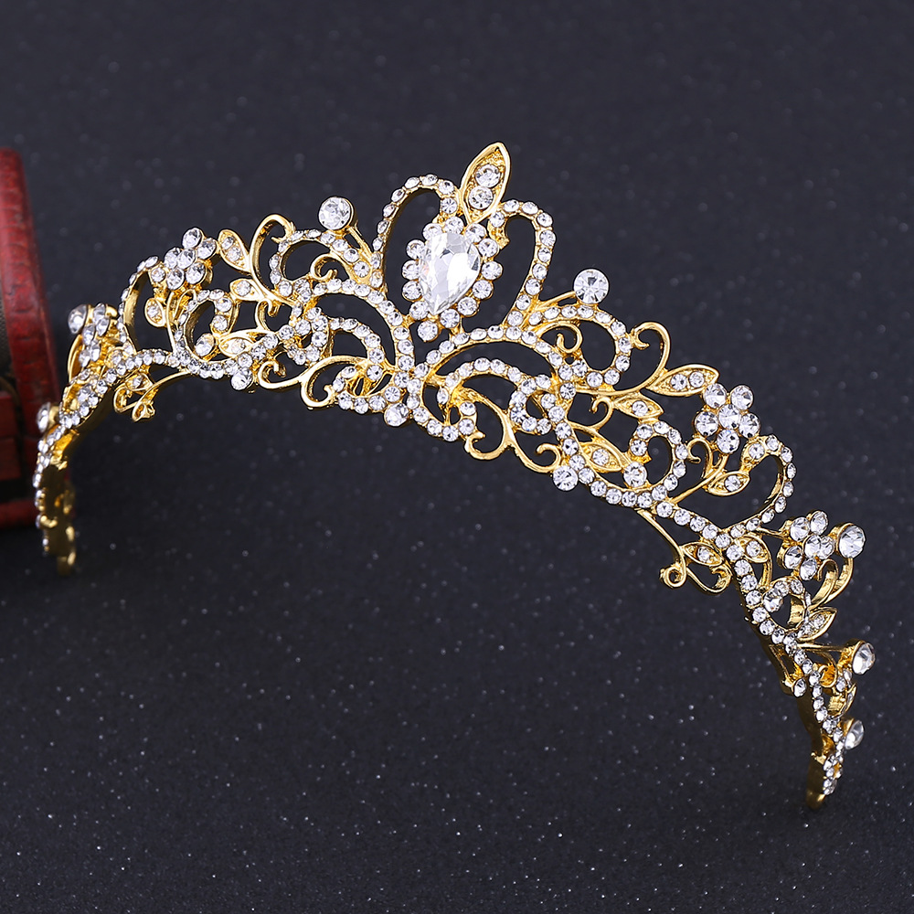 (พร้อมส่ง) เทียร่า 050 สีทอง มงกุฎนางงาม มงกุฎเจ้าหญิง งานสวย ปราณีต QCเพชรทุกเม็ด สินค้าพร้อมส่งจากไทย