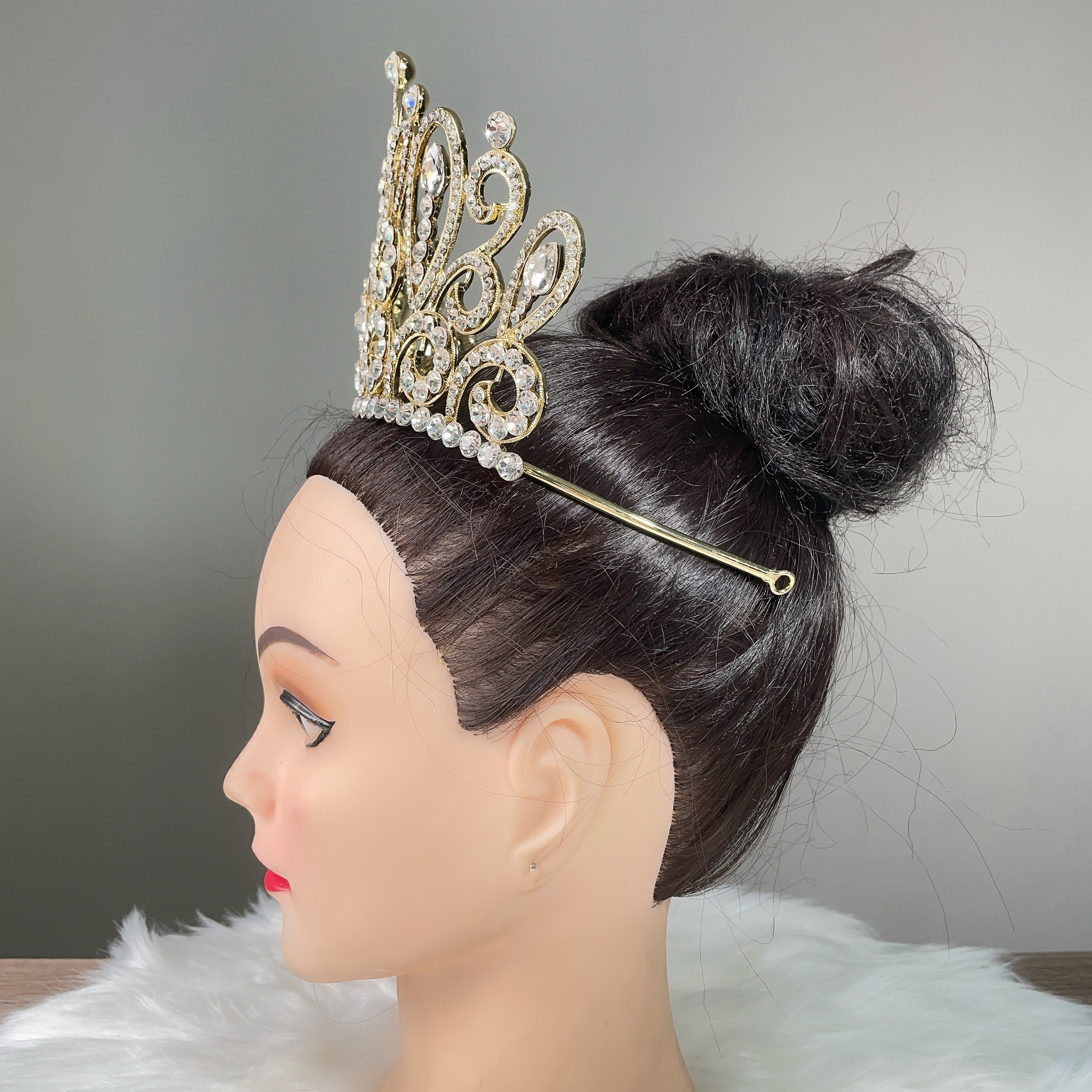 (พร้อมส่ง) เทียร่า 392 สีทอง มงกุฎนางงาม มงกุฎเจ้าสาว มงกุฎเพชร งานพรีเมี่ยม สินค้าพร้อมส่งจากไทย