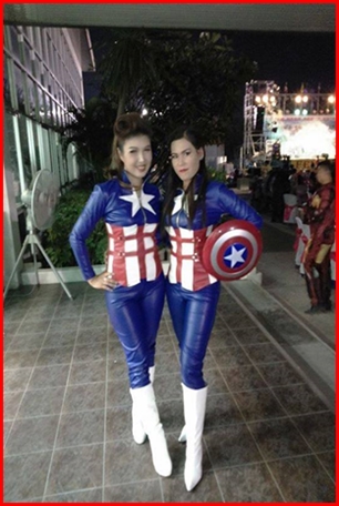 ชุดกัปตันอเมริกาหญิง แบบกางเกง รุ่นใหม่ 2025