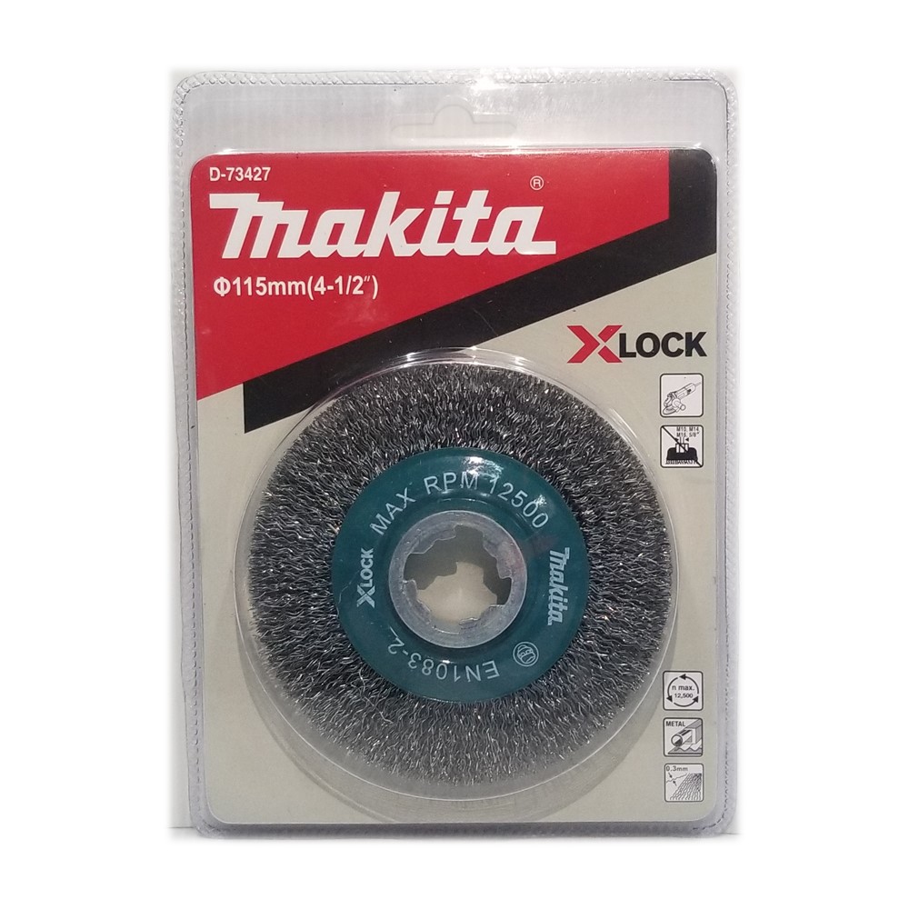 แปรงล้อลวด115mm (4-1/2″) Steel 0.3mm MAKITA D-73427