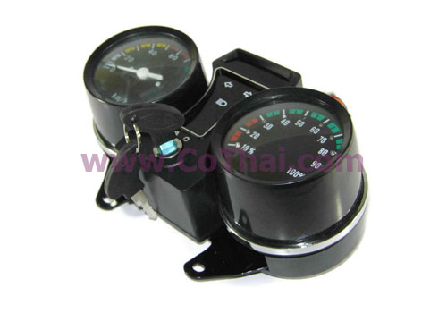 ไมล์เข็มกลม 48v LEDแสดงแบต พร้อมสวิตช์กุญแจ รถมอเตอร์ไซค์ไฟฟ้า