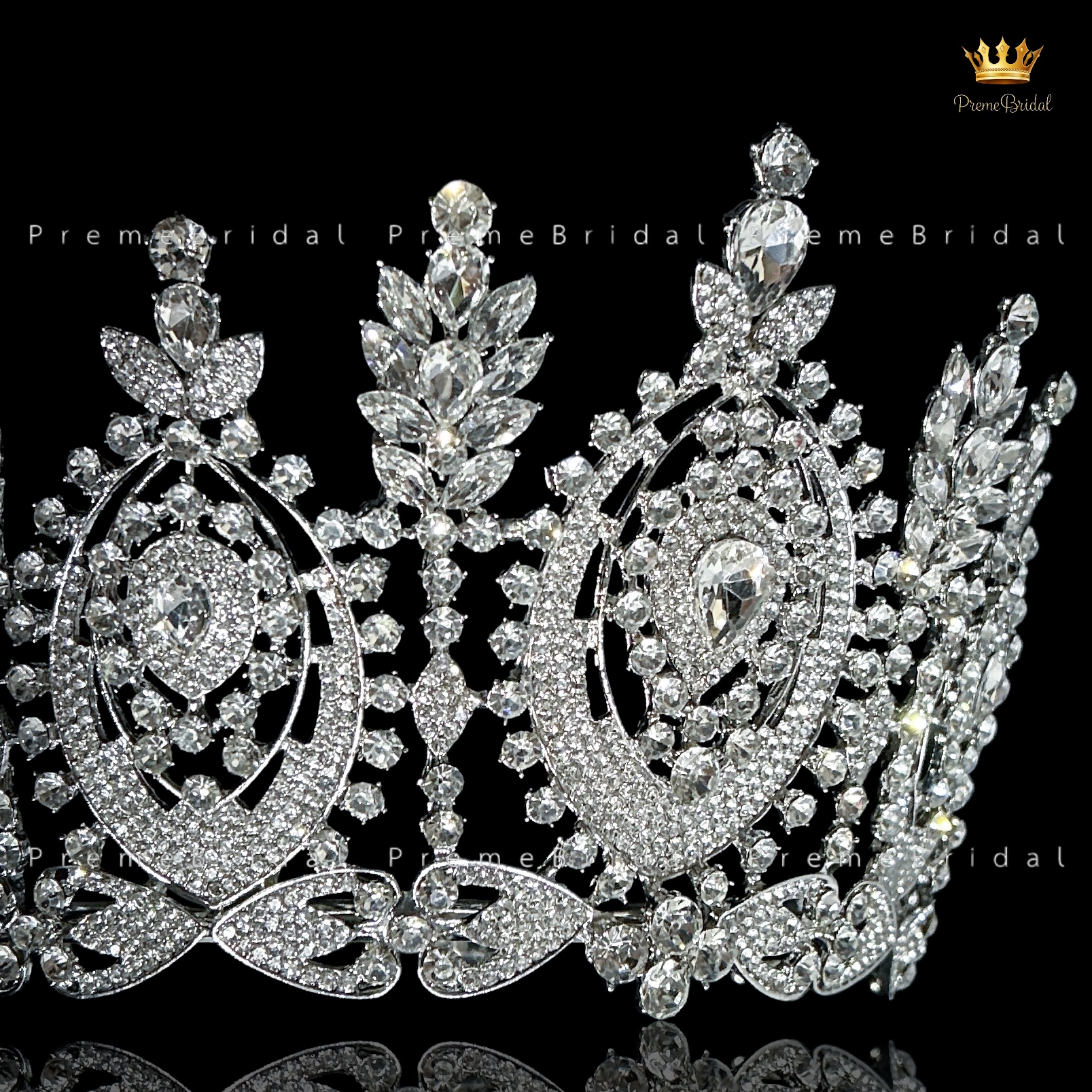 (พร้อมส่งจากไทย) มงกุฏ 141 สีเงิน ขนาดใหญ่ไซส์นางงาม งานสวย งานโลหะฐานกลมปรับขนาดได้ ส่งด่วน ส่งจาก จ.อุบลราชธานี