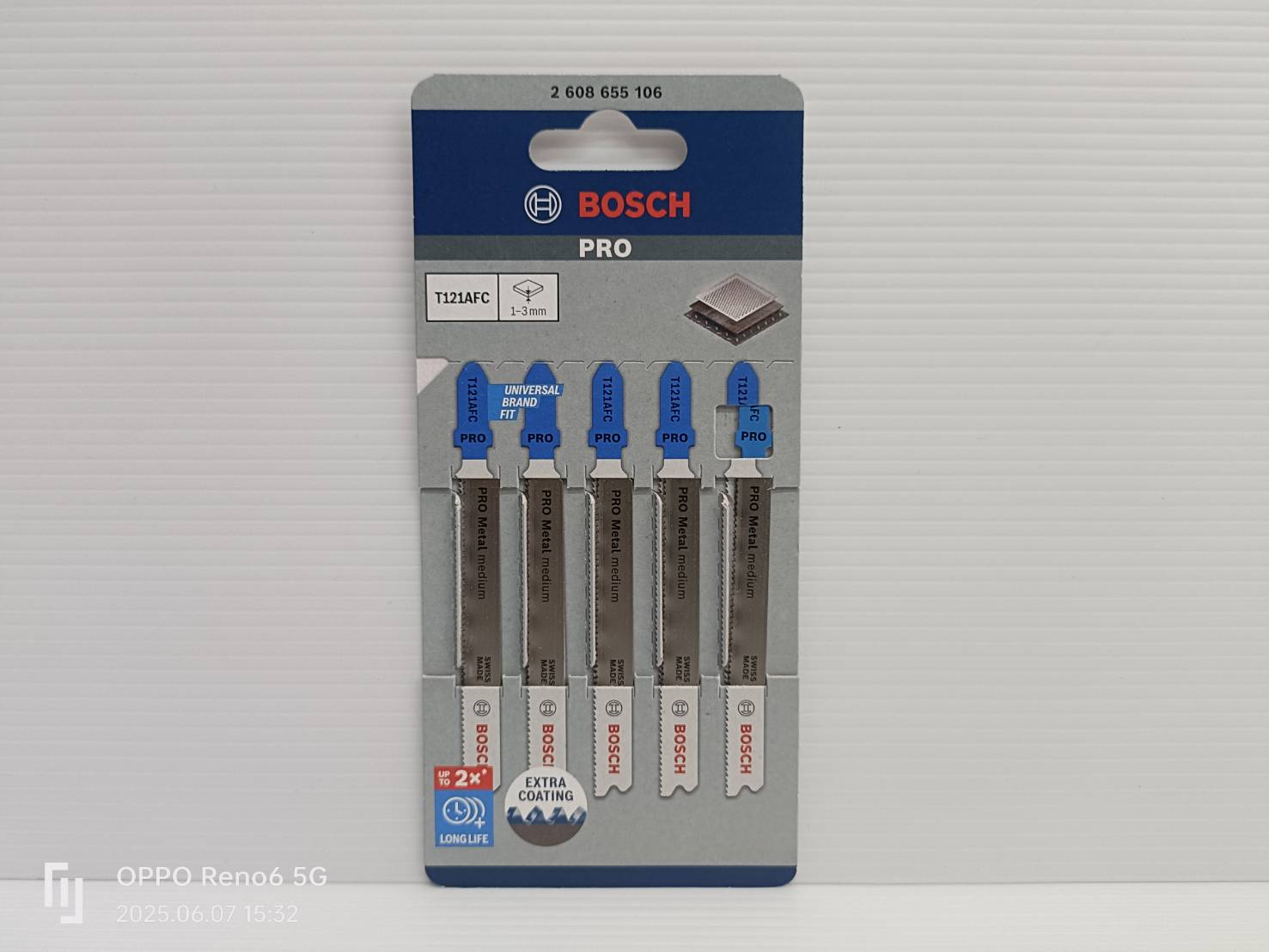 ใบเลื่อยจิ๊กซอว์ตัดสแตนเลส (5 ใบ/แพค) T121AFC BOSCH 2608655106