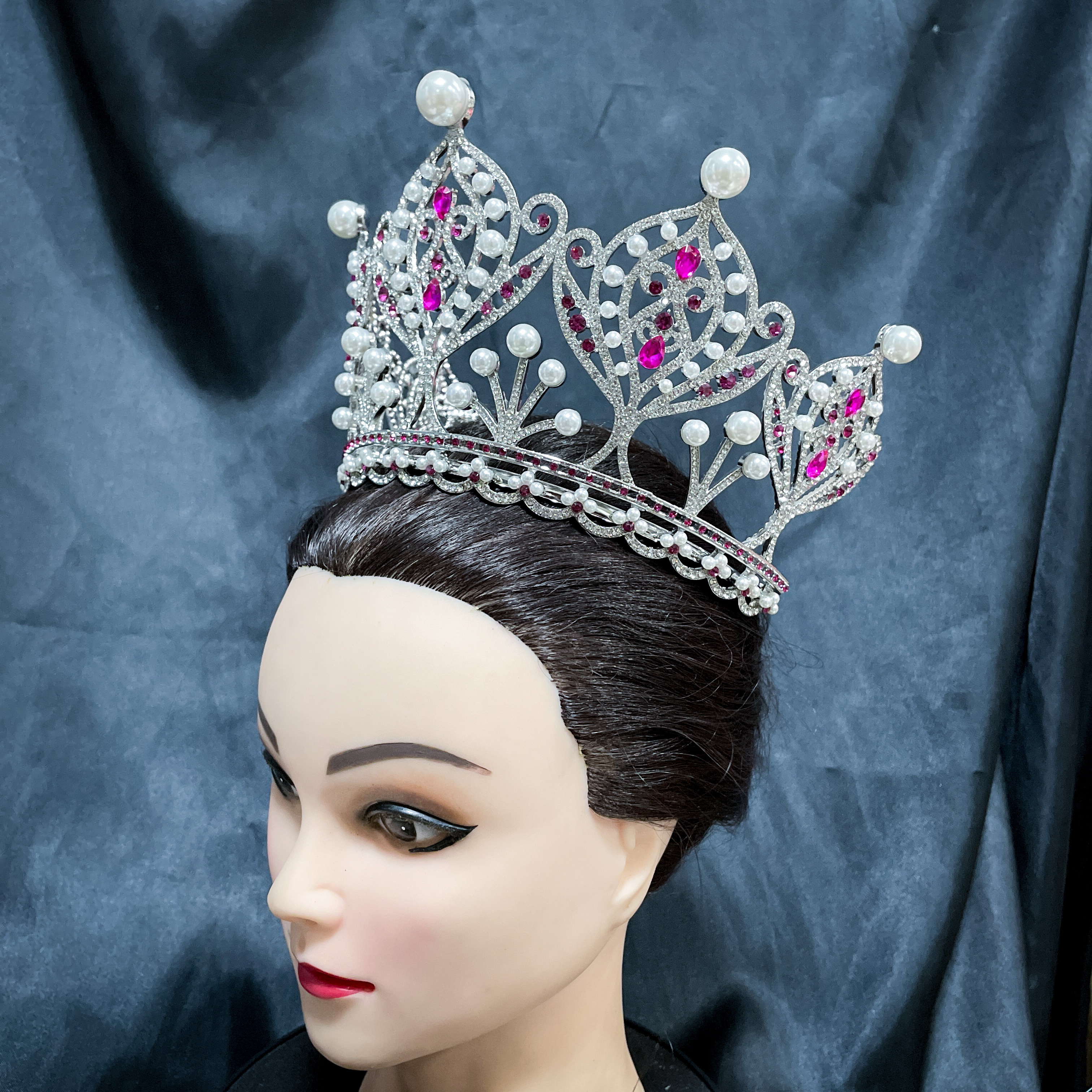 (พร้อมส่ง) มงกุฏ 091 สีชมพู มงกุฎนางงาม มงกุฎเพชร มงกุฎประกวด สินค้าพร้อมส่ง ไม่ต้องรอนาน งานพรีเมี่ยม