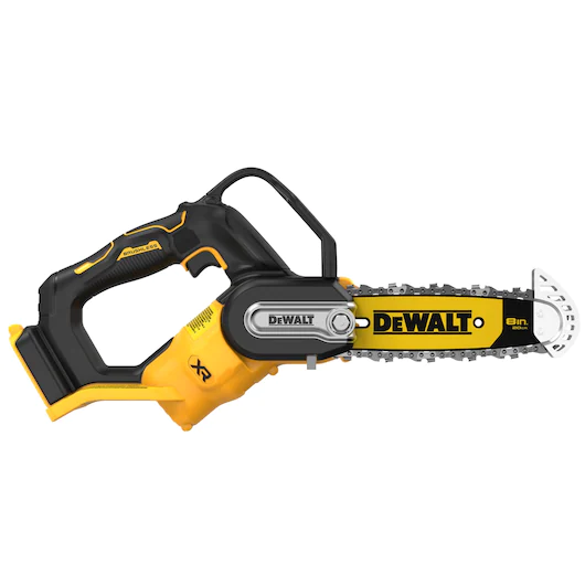 DEWALT เลื่อยโซ่มือเดียวไร้สาย 20V Max บาร์ 8 นิ้ว เฉพาะตัวเครื่อง มอเตอร์ไร้แปรงถ่าน รุ่น DCCS623B
