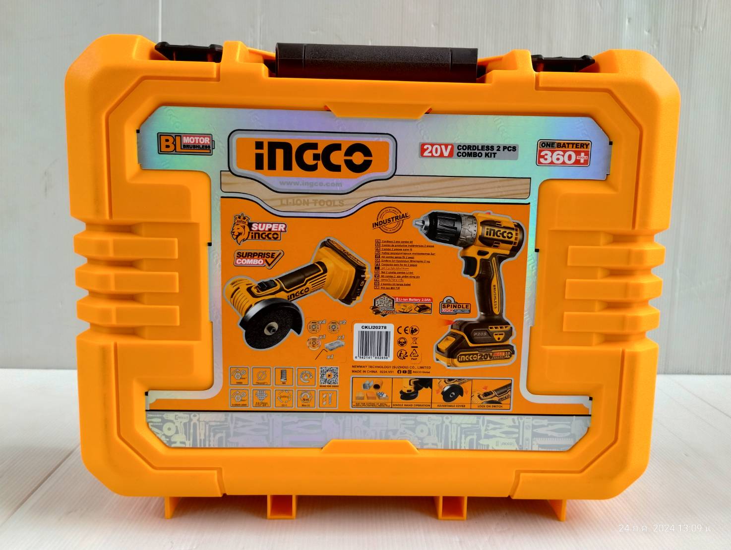 INGCO Combo Set เจียร์มินิ+สว่านไร้สาย CKLI20278