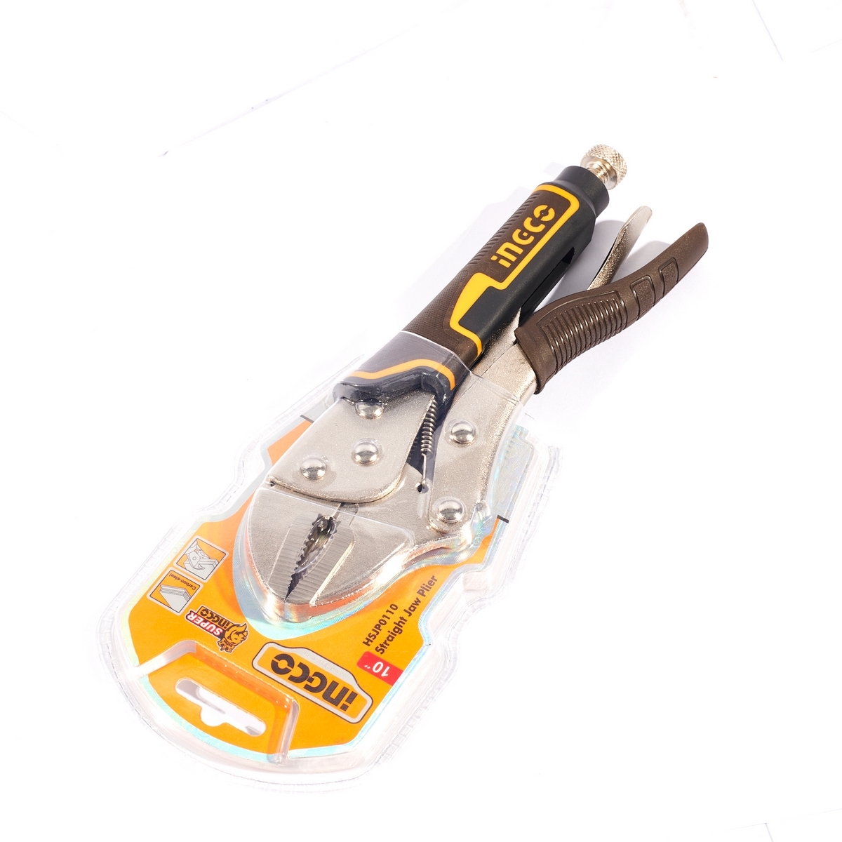 INGCO คีมล็อคปากตรง 10 นิ้ว (250มม.) รุ่น HSJP0110