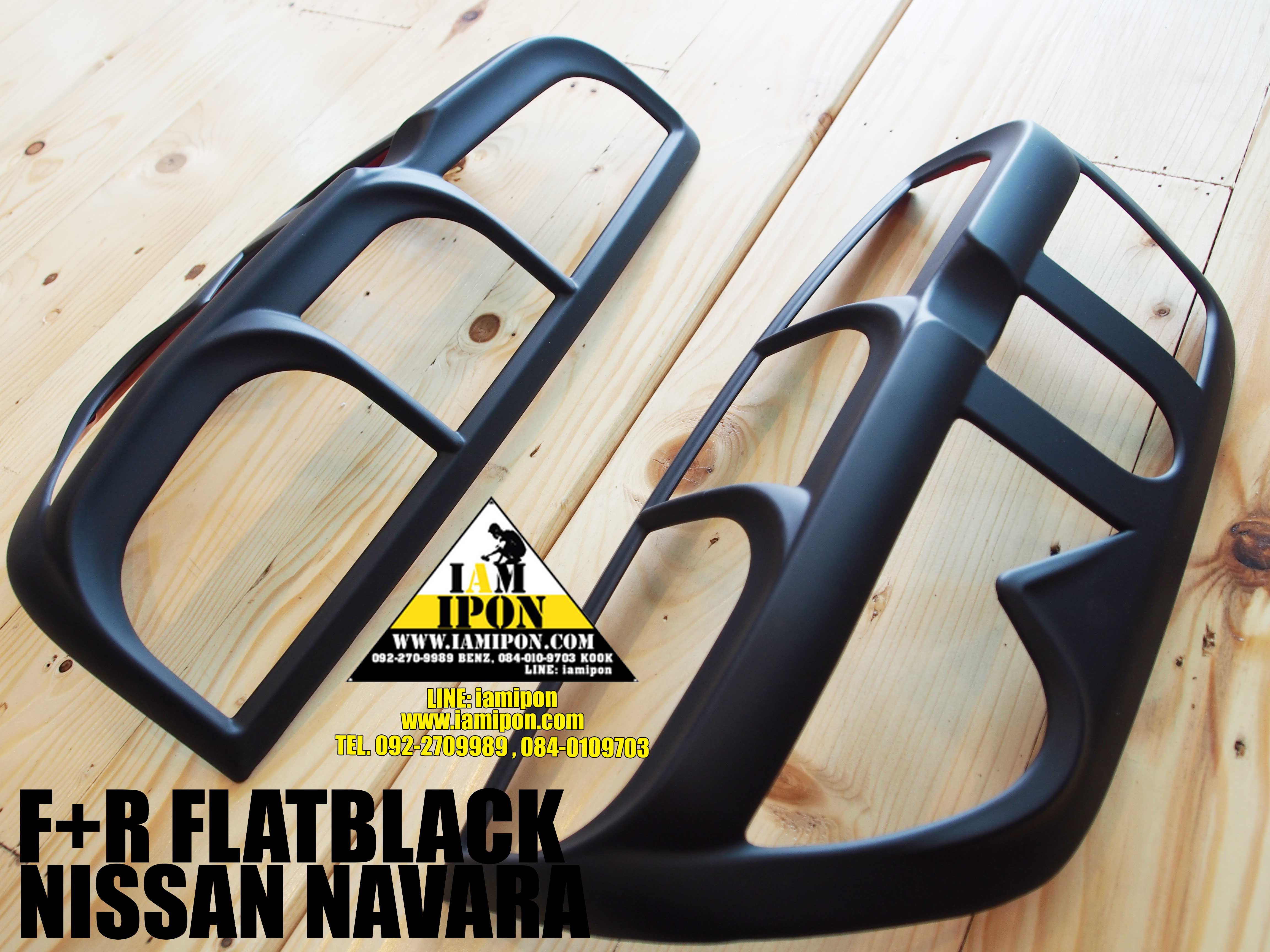 TAIL LAMP COVER NAVARA D40 FLATBLACK ครอบไฟท้ายดำด้านนาวาร่า D40