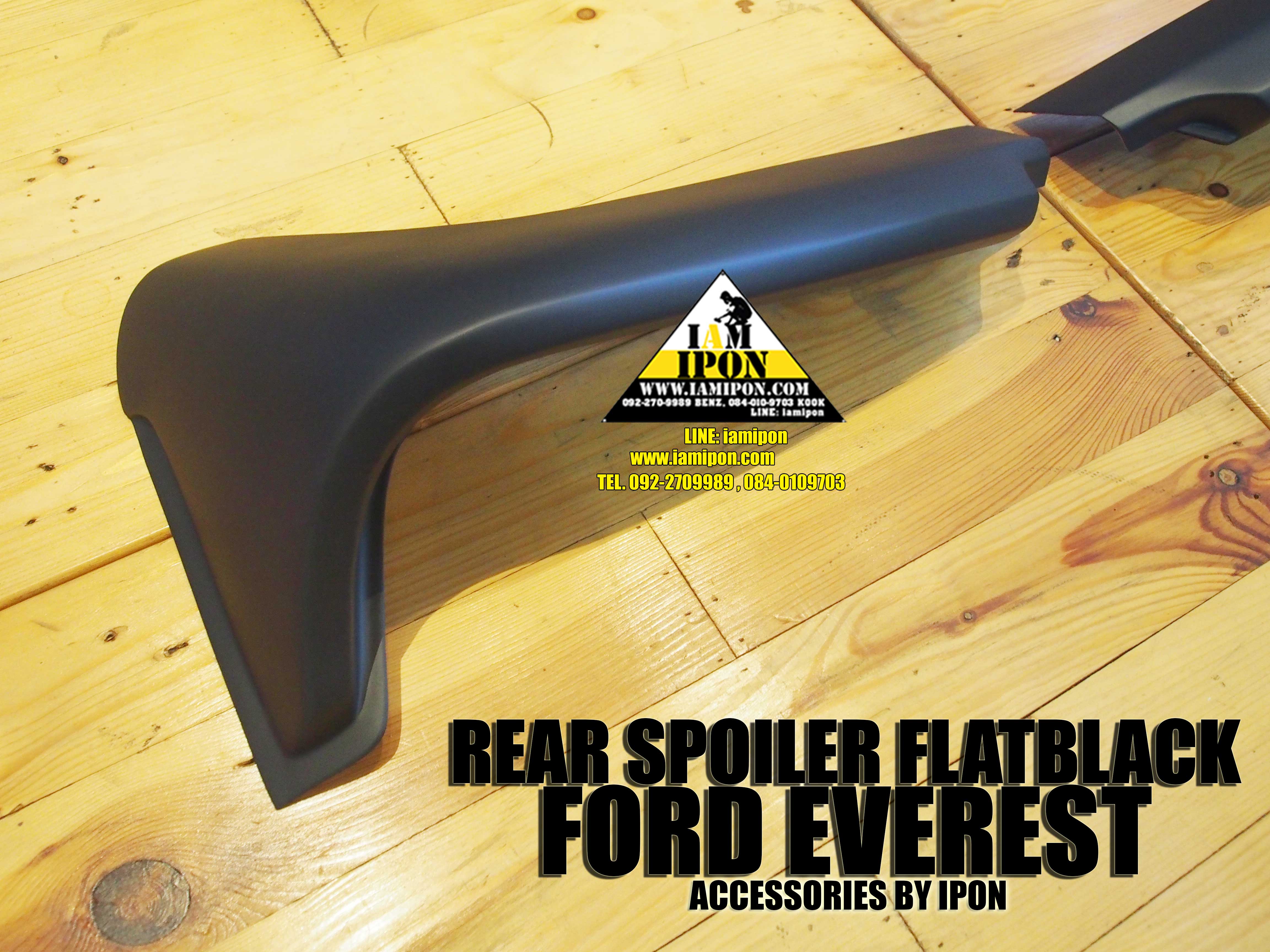 REAR SPOILER FORD EVEREST FLATBLACK สปอยเลอร์หลังดำด้านฟอร์ดเอเวอเรสต์