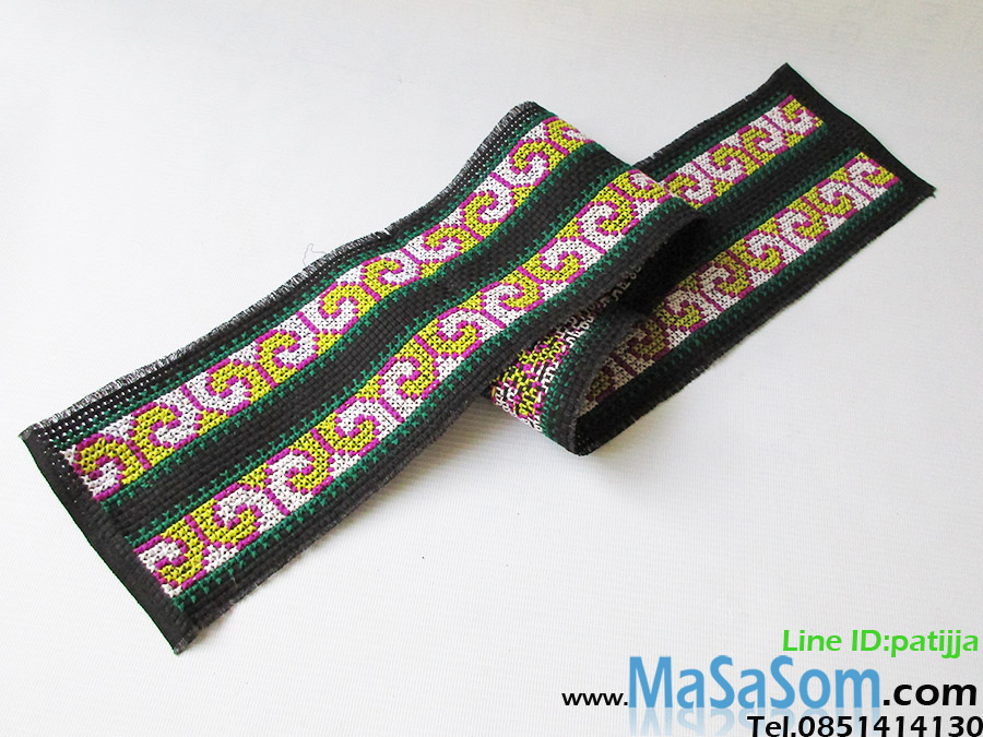 ผ้าแถบปักครอสติชชาวเขาB13