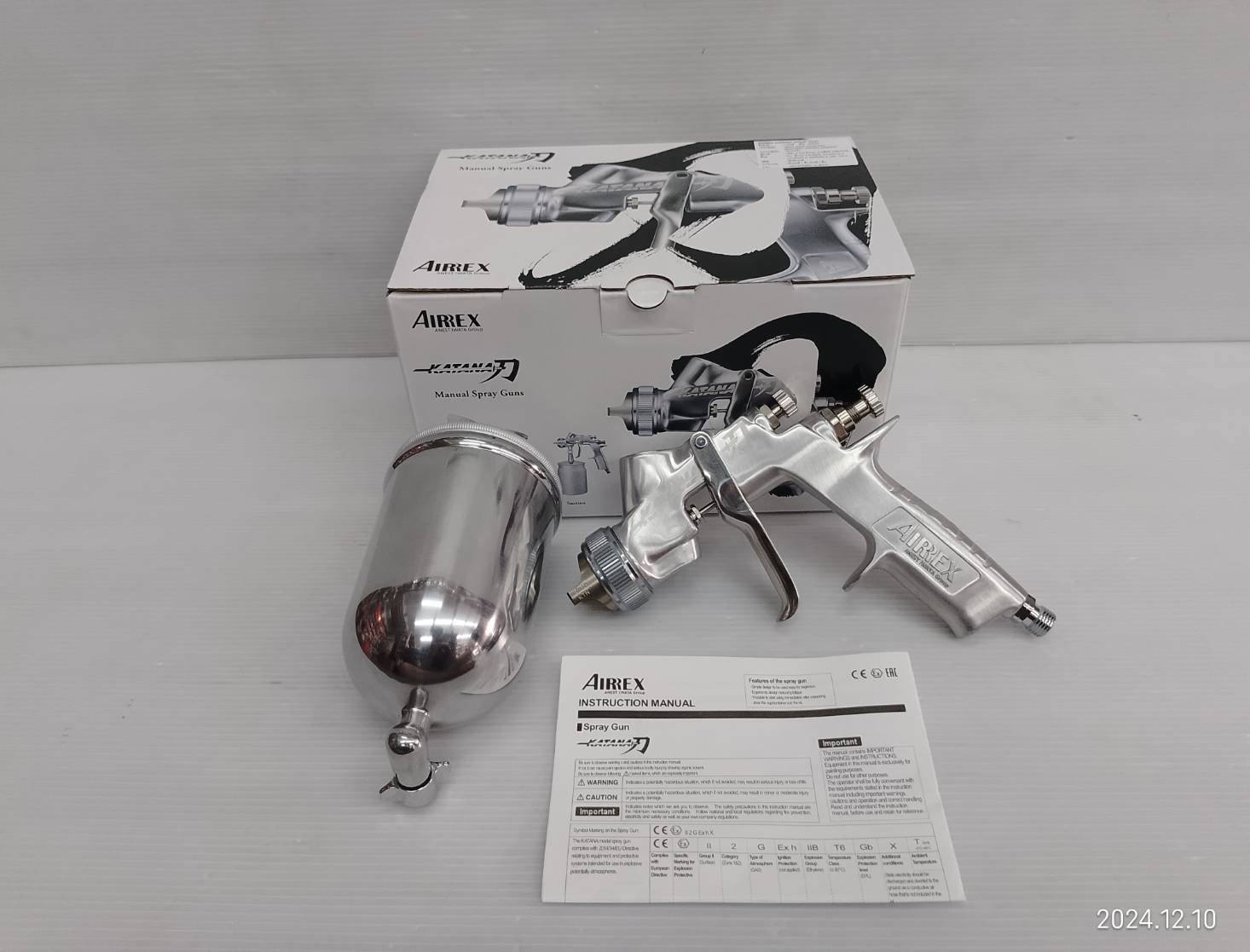 กาพ่นสี กาบน แบบถ้วยข้าง AIRREX รุ่น KATANA-13G