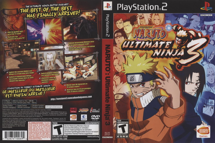 NARUTO ULTIMATE NINJA 3 [US : DVD5 1 Disc]