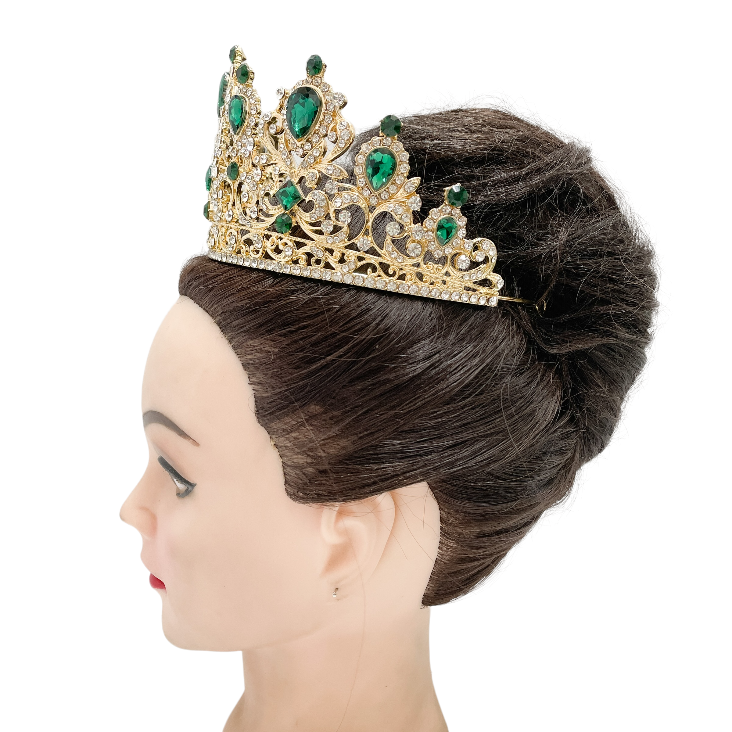 (พร้อมส่ง) เทียร่า 359 สีเขียว งานสวย ปราณีต QCเพชรทุกเม็ด สินค้าพร้อมส่งจากไทย