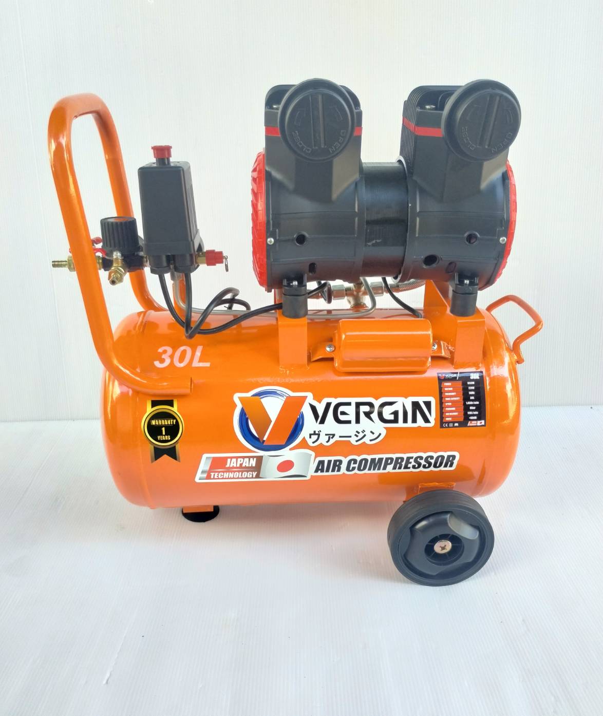 VERGIN ปั้มลมออยฟรี30ลิตร 950W รุ่น VG-550-1/30L