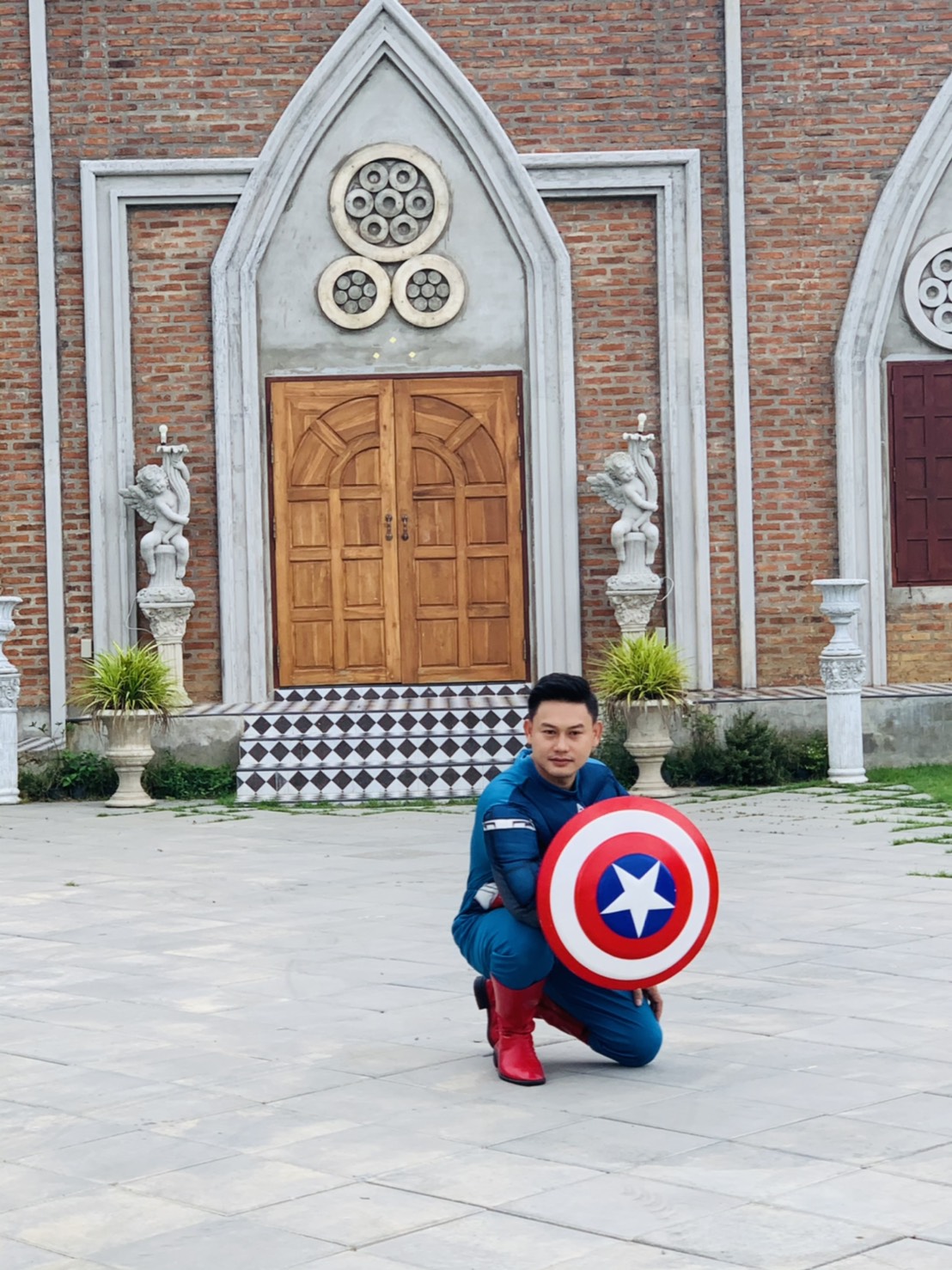 ชุดกัปตันอเมริกา แบบกล้าม2