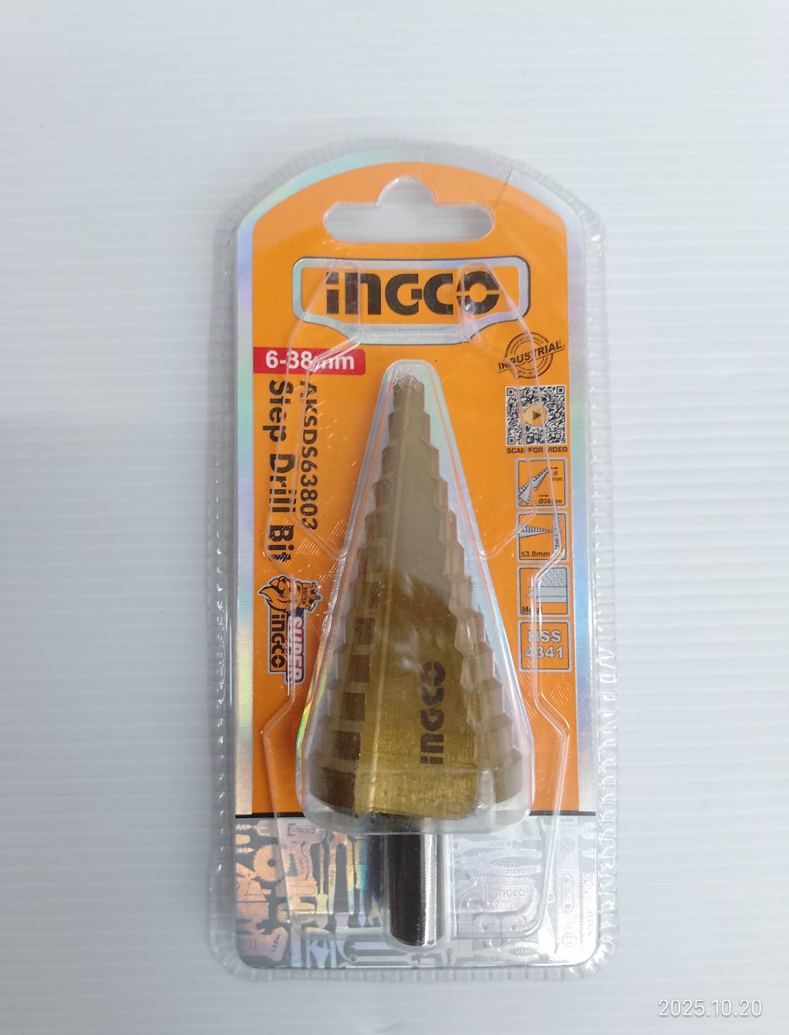 ดอกสเต็ปHSS 6-38mm. AKSDS63803 INGCO