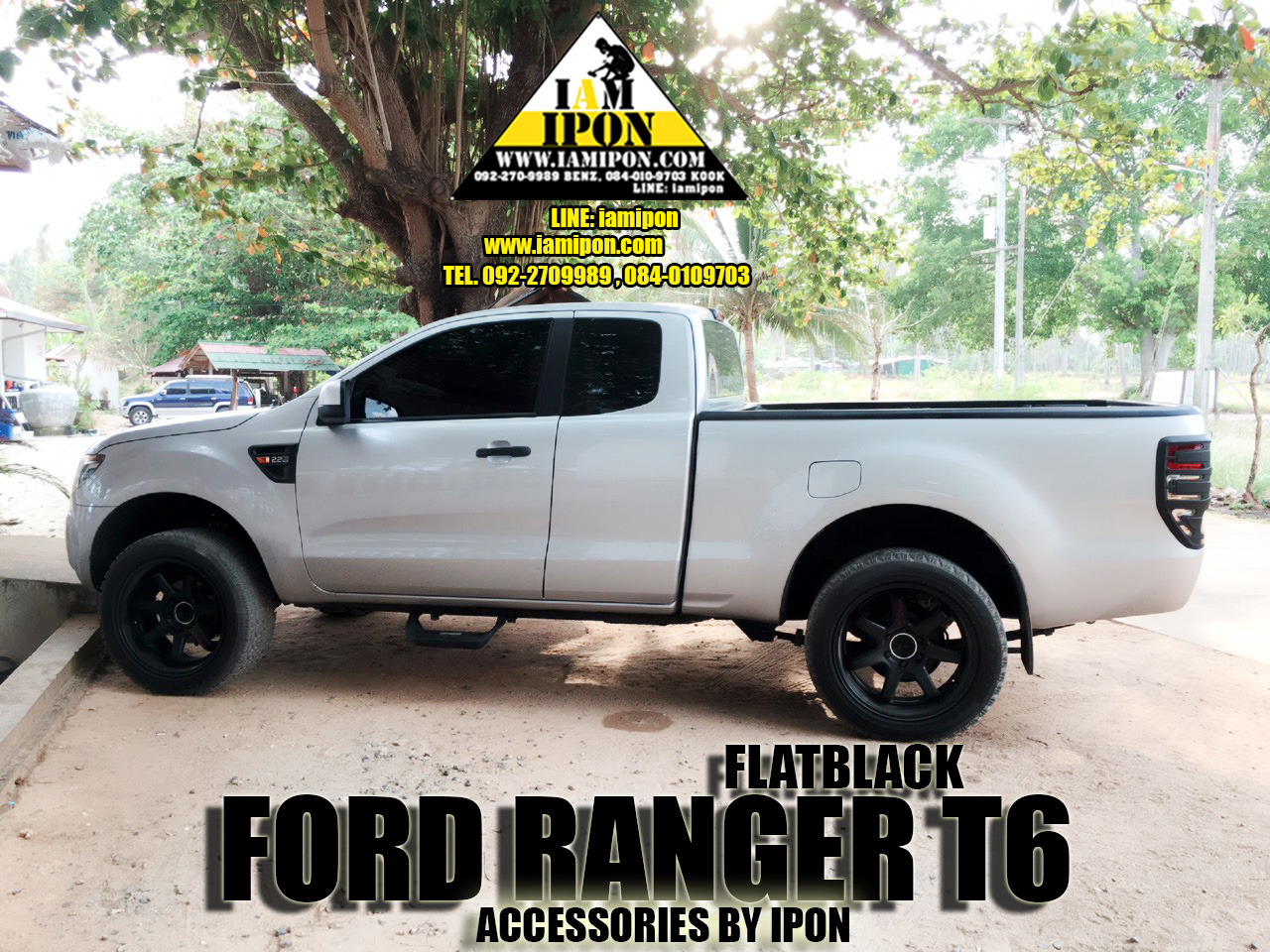 TRAIL LAMP COVER FORD RANGER T6- MC 2012-2015 FLATBLACK ครอบไฟท้ายดำด้านฟอร์ดเรนเจอร์ T6-MC 2012-2015
