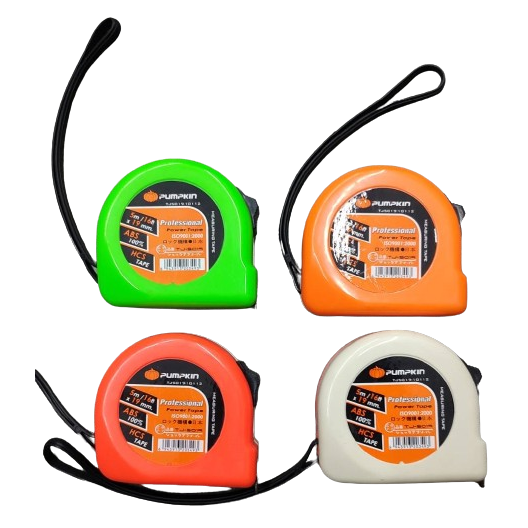 ตลับเมตร 5m (5เมตร). PUMPKIN 10112 / TJ5019 Power Tape (คละสี)