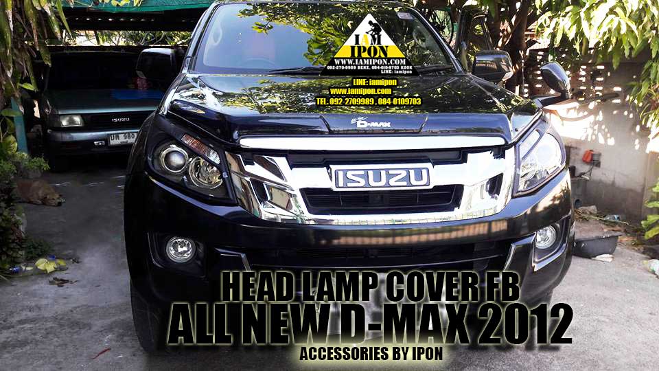 HEAD LAMP COVER ALL NEW D-MAX 2012 UP FLATBLACK ครอบไฟหน้าดำด้าน ALL NEW DMAX 2012 up