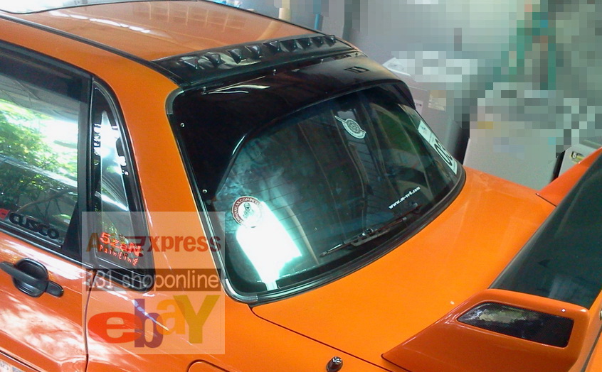 บังแดดหลัง Mitsubishi Galant VR-4 89-93 พร้อมกิ๊ปล็อตสแตนเลสแท้