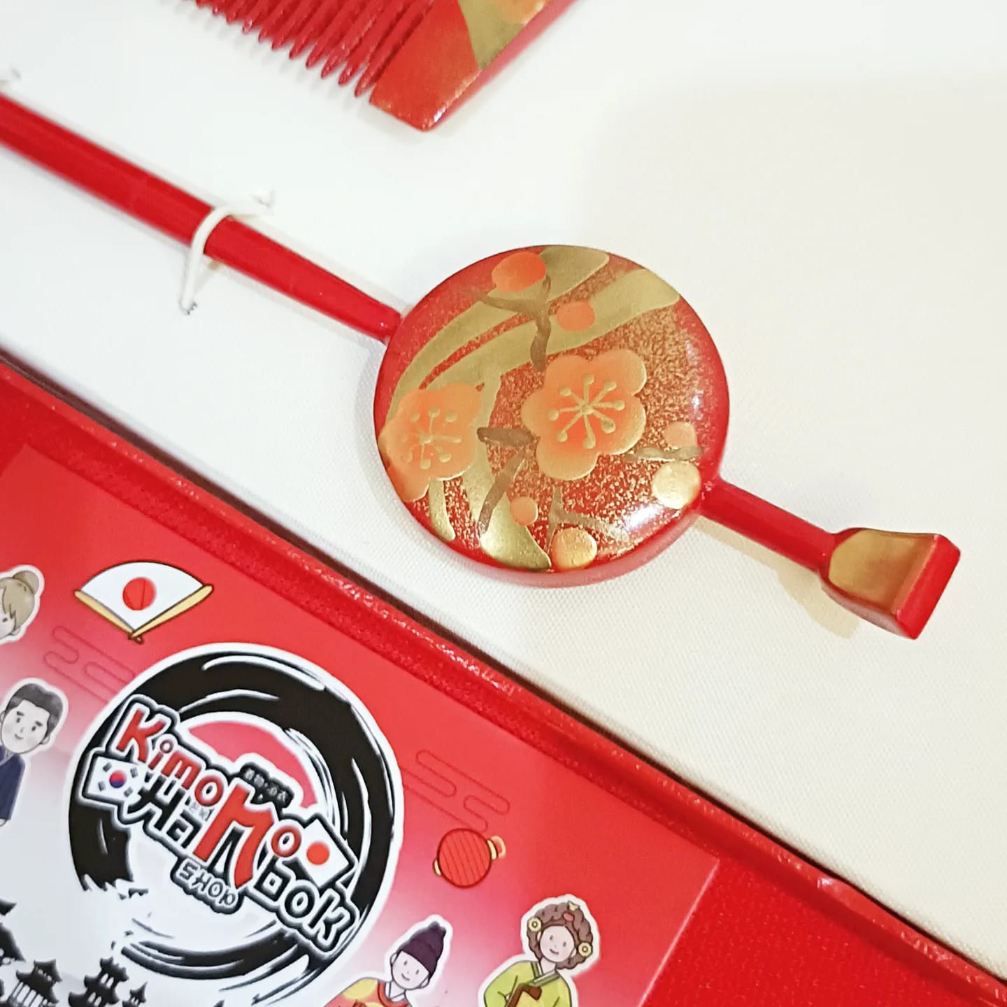 ชุดปิ่นไม้โทนสีแดง คู่PINW20012