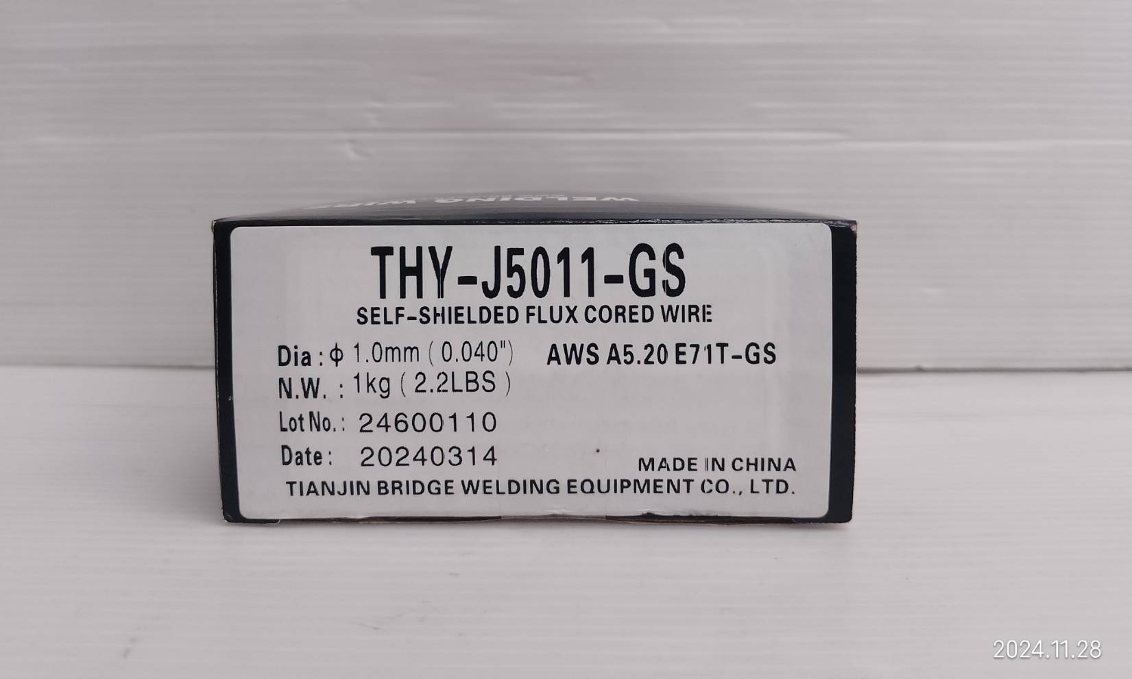 ลวดเชื่อมฟลักซ์คอร์ 1.0mm. 1Kg. THY-J5011-GS-10 TWEC