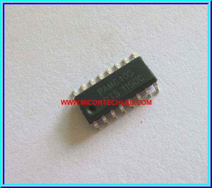 1x ไอซีขยายเสียงสเตอริโอ PAM8403 คลาส D 3W+3W (Power Amplifier)