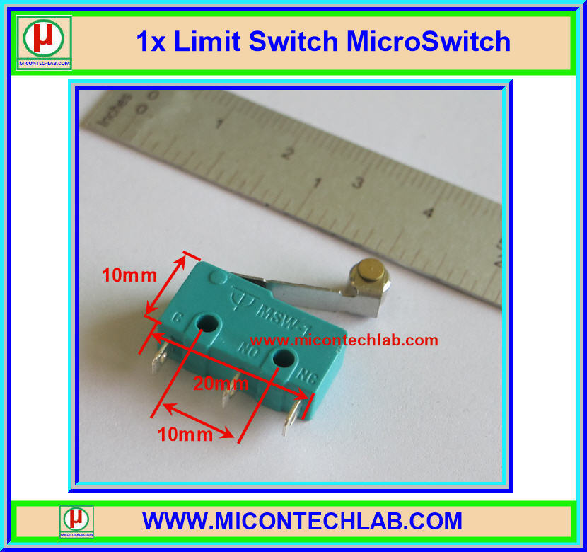 1x ลิมิตสวิตซ์ แบบมีล้อ 5A/250V (Limit Switch with Wheel)