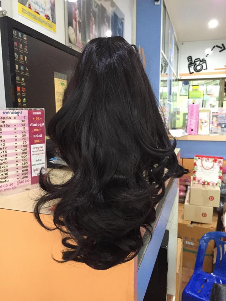 (พร้อมส่ง) วิกผมหางม้าสวอน สีดำ