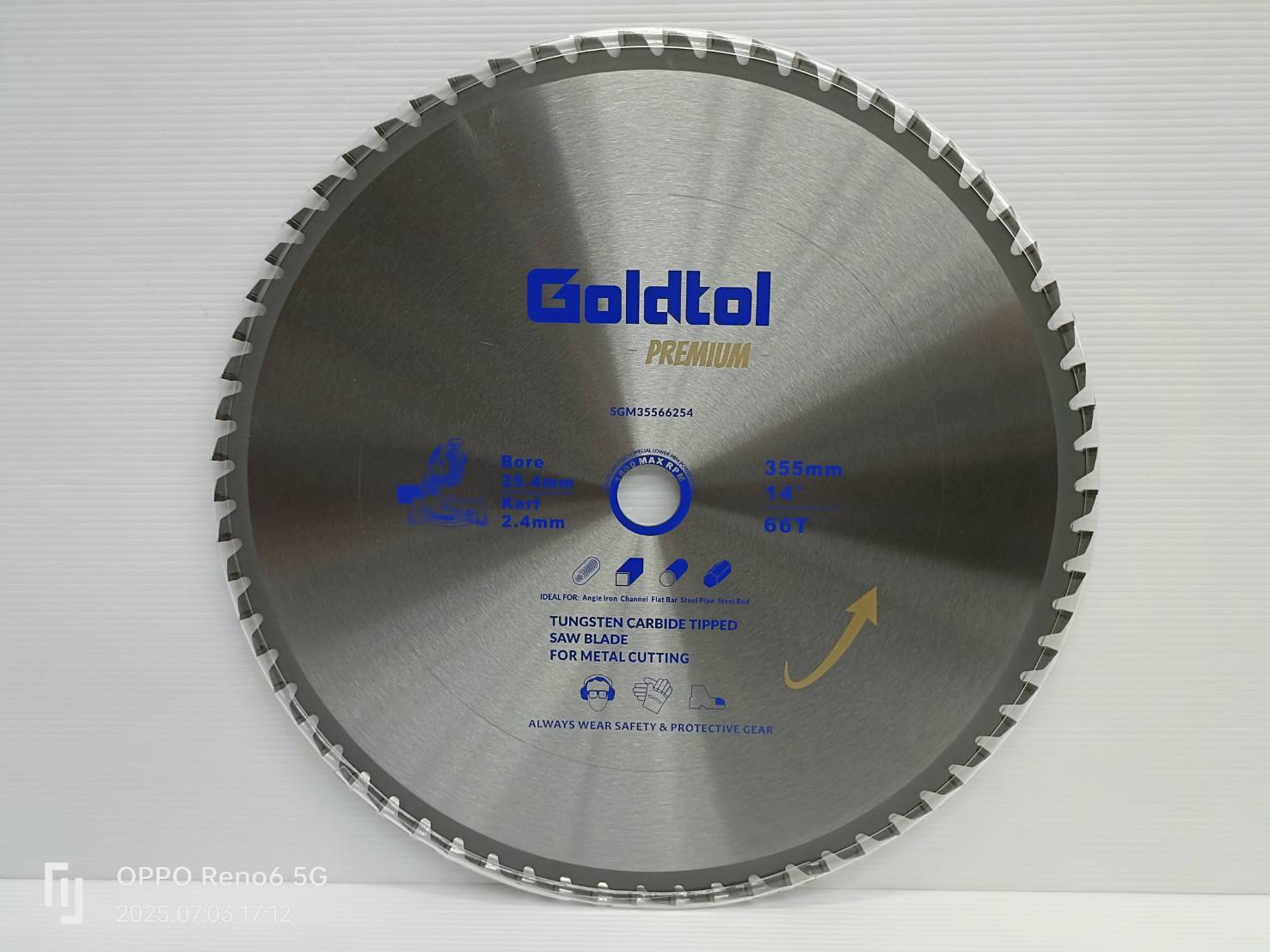 Goldtol ใบเลื่อยตัดเหล็ก ฟันTCT 14"x66T G-1926