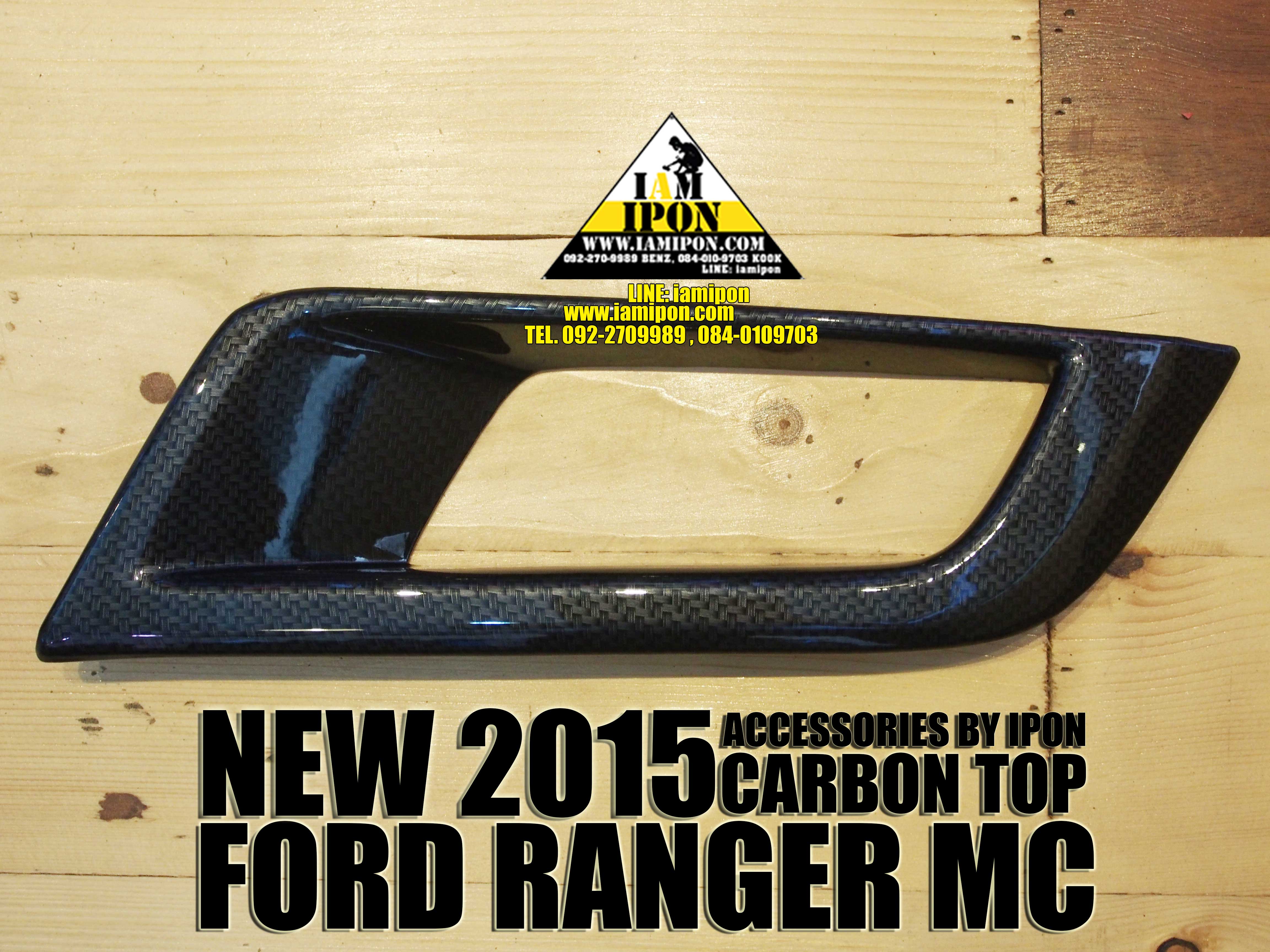 SPOTLIGHT COVER FORD RANGER WILDTRAK TOP MC CARBON ครอบสปอร์ตไลค์คาร์บอนฟอร์ดเรนเจอร์วายแทรกตัวท้อป MC