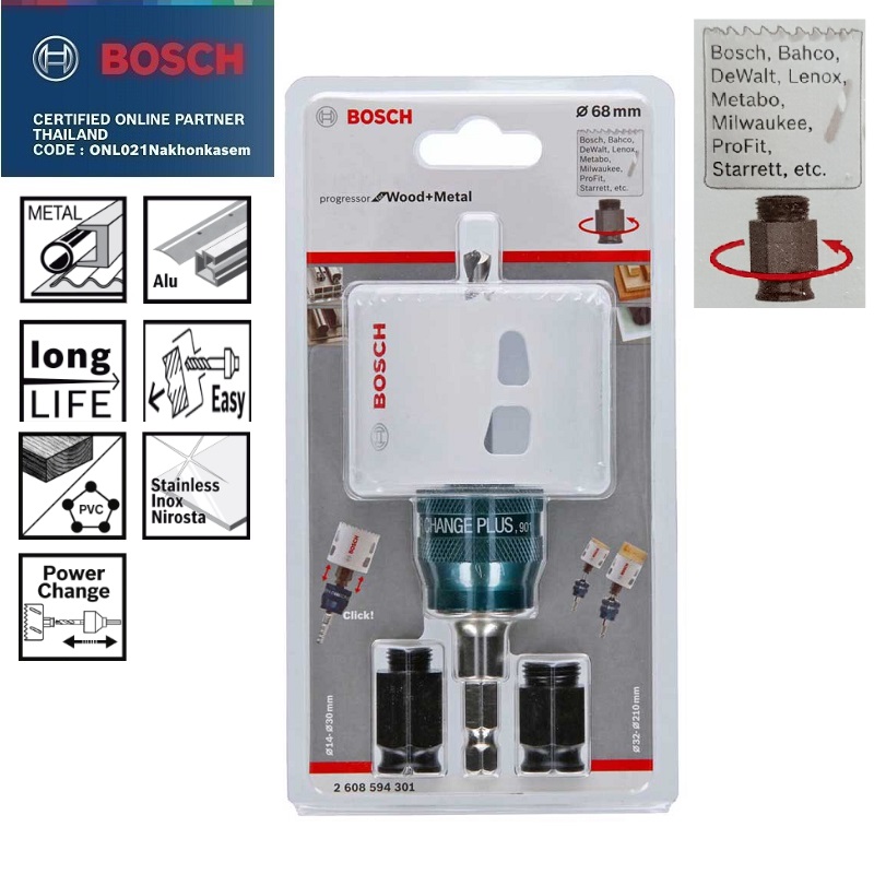 ชุดโฮลซอKit Progressor 68mm. BOSCH
