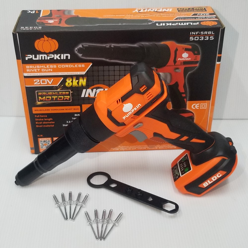 เครื่องยิงรีเวทไร้สาย ไร้แปลงถ่าน (เครื่องเปล่า) INF-5RBL PUMPKIN #50335