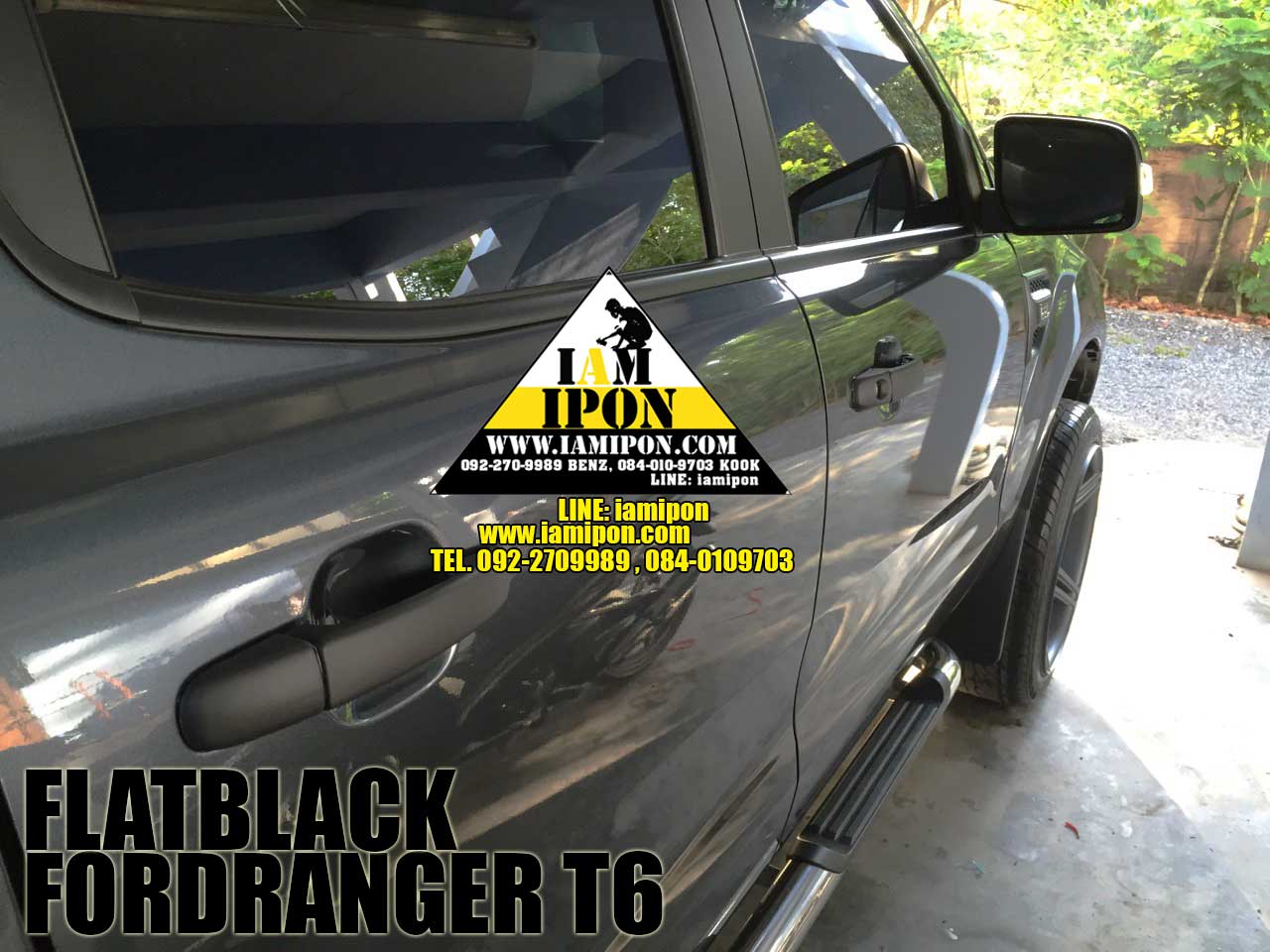 DOOR HANDLE FORDRANGER T6-MC FLATBLACK ครอบมือจับดำด้านฟอร์ดเรนเจอร์ T6-MC