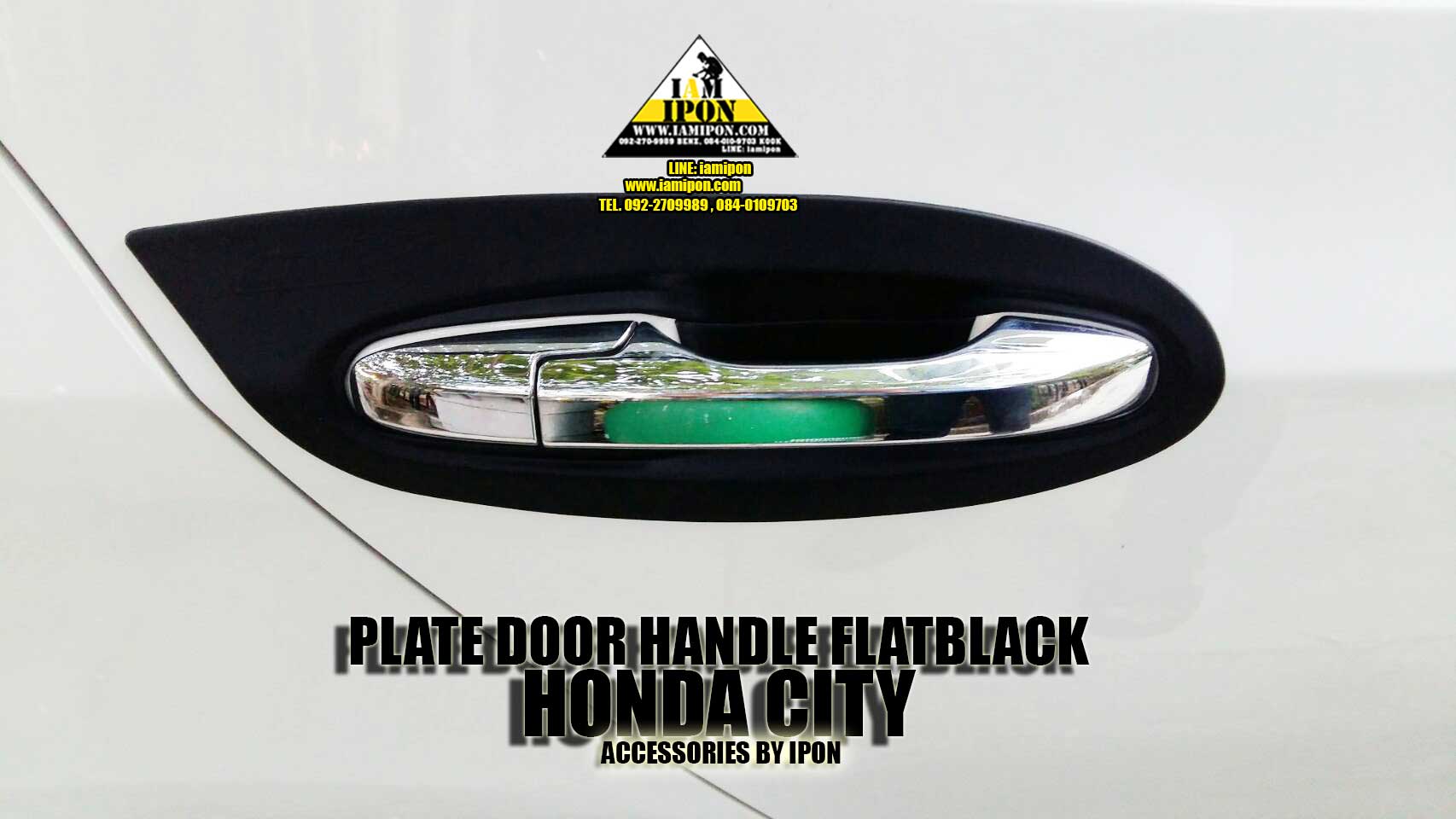 PLATE DOOR HANDLE HONDA CITY 2008-2012 FLATBLACK เบ้ารองมือเปิดดำด้านฮอนด้าซิตี้ 2008-2012