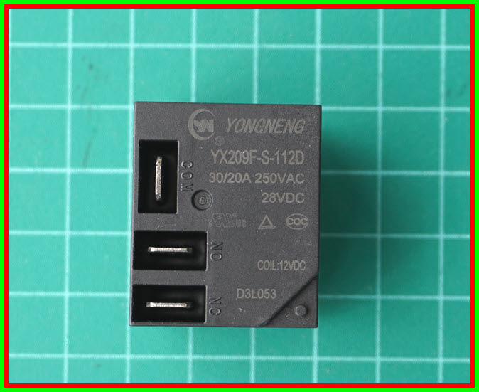 1x รีเลย์ 12Vdc ( 1 Form C) 40A/250VAC 30A/30VDC