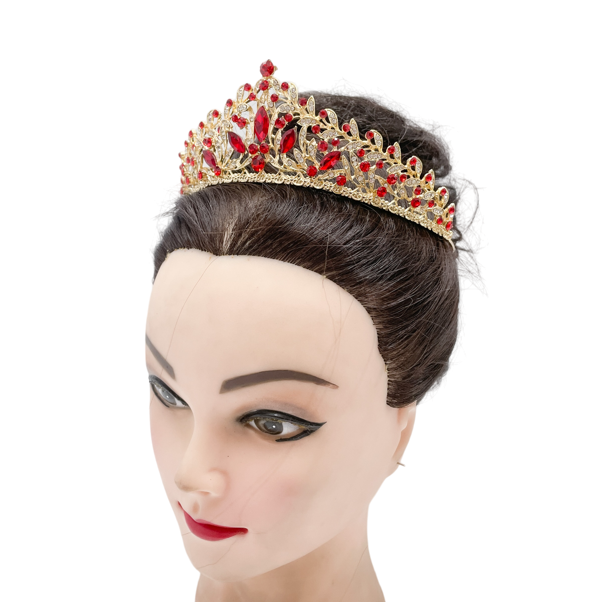 (พร้อมส่ง) เทียร่า 361 สีแดง งานสวย ปราณีต QCเพชรทุกเม็ด สินค้าพร้อมส่งจากไทย